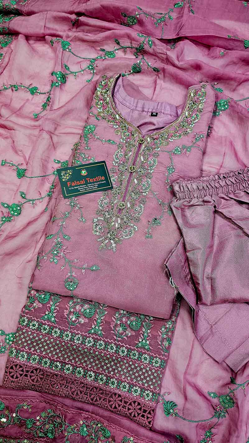 Pakistani readymade set three piece 7801