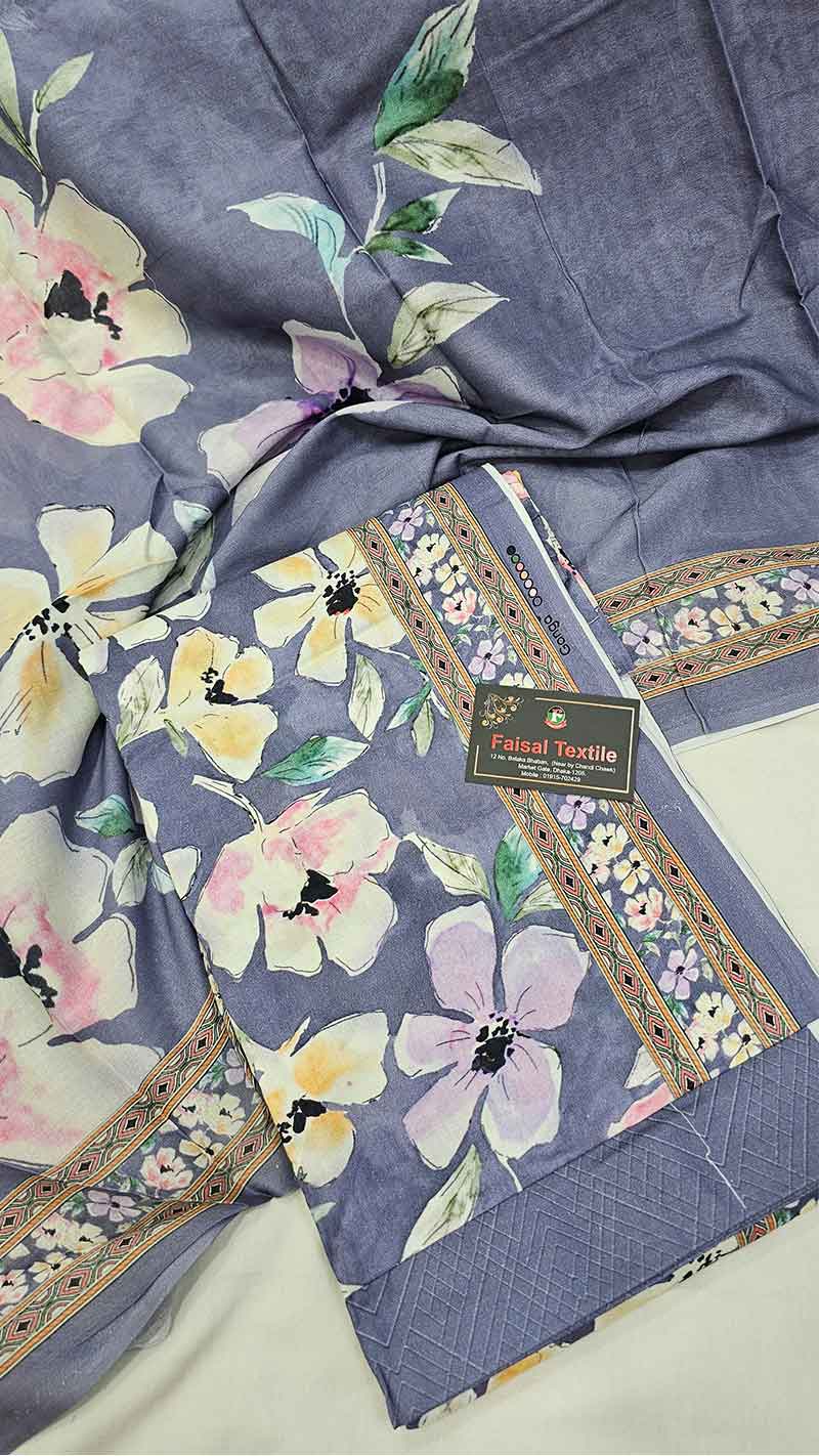 Unstiched ganga suits 7893B