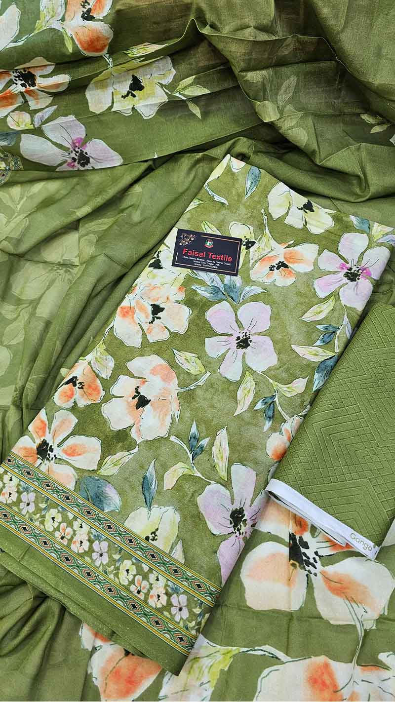 Unstiched ganga suits 7893D