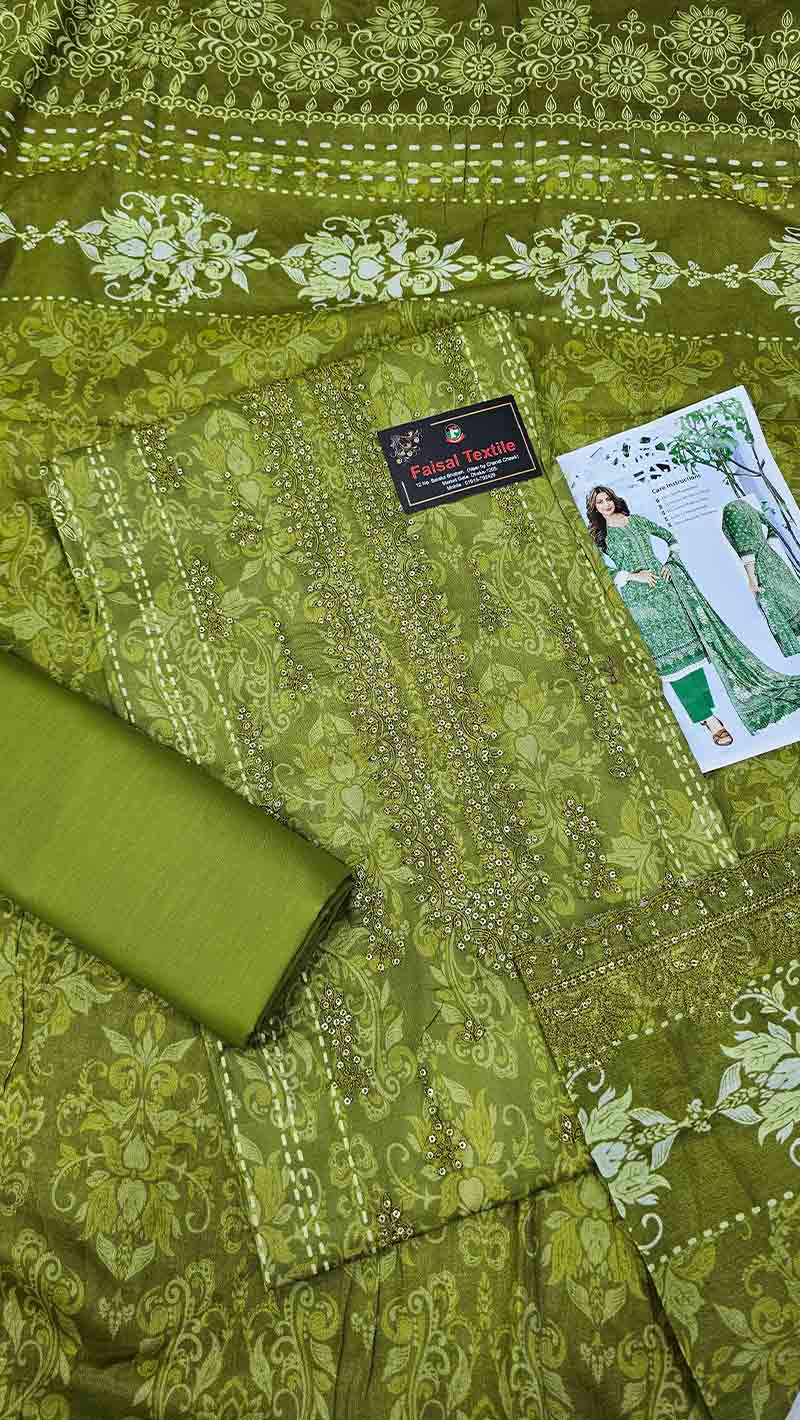 Riwayat party wear three piece 2025 -5231C