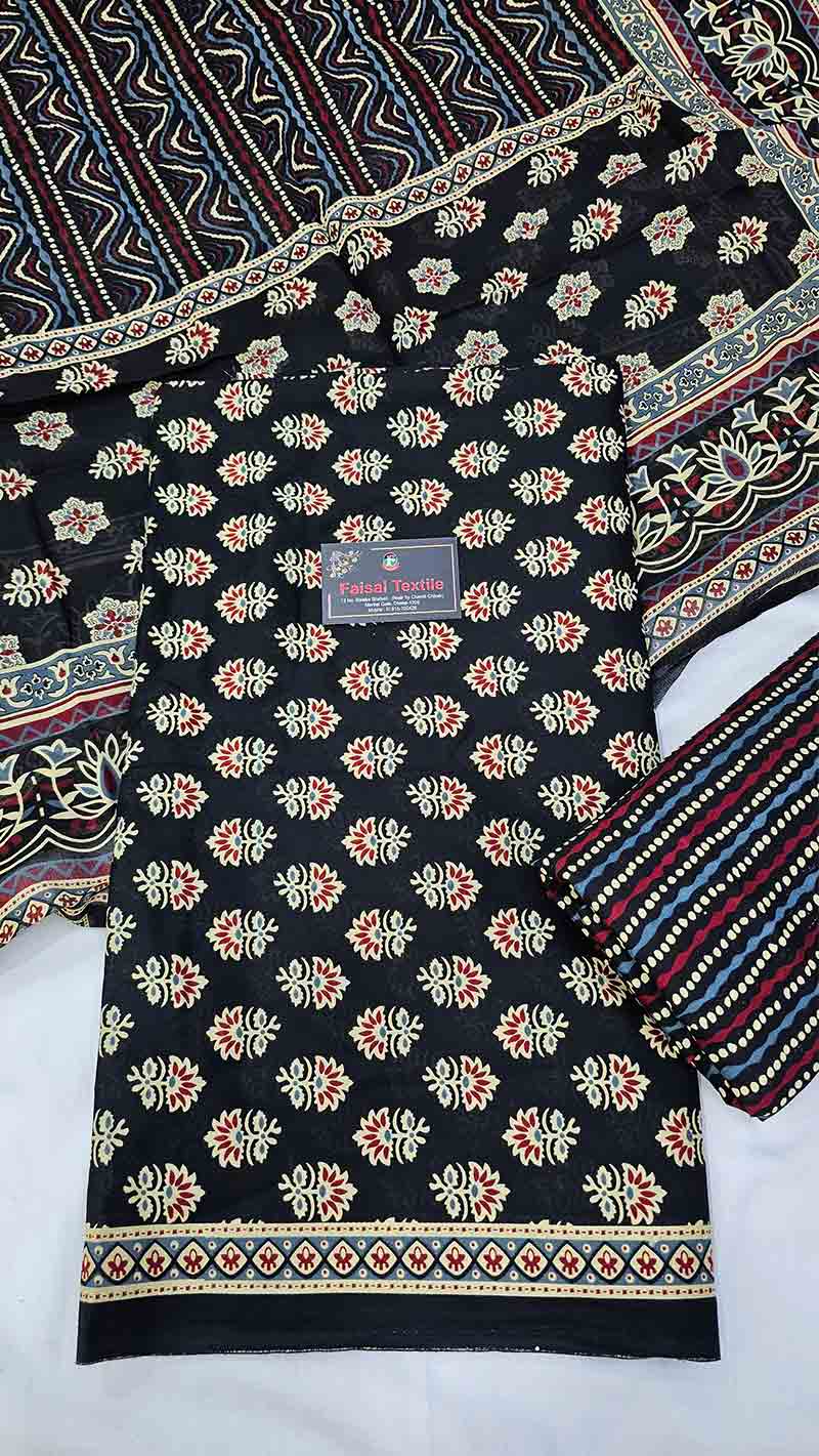 Unstitch Kalamkari Three Piece-2104A
