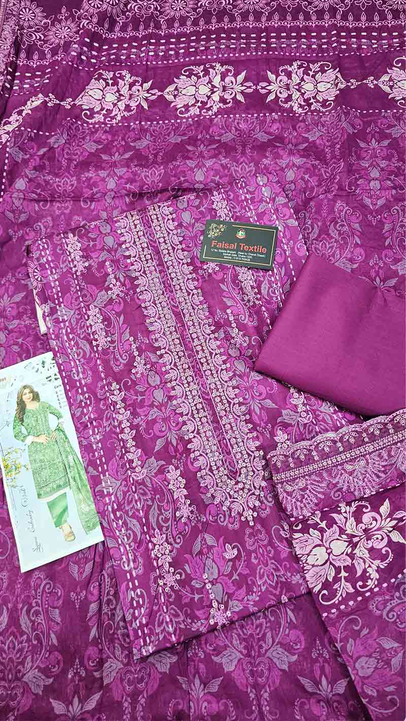 Riwayat party wear three piece 2025 -5231B