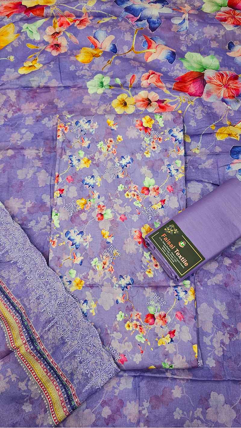 Unstitched comfortable three piece  6003A