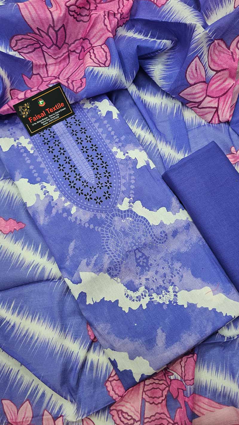 3-PC Unstitched Printed Lawn Collection 5968