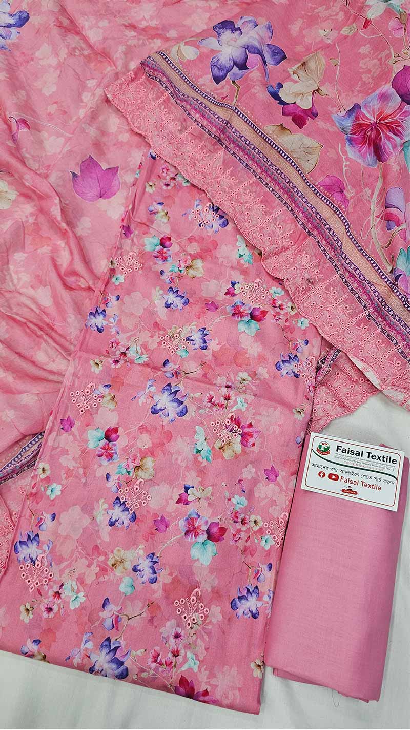 Unstitched comfortable three piece  6003B