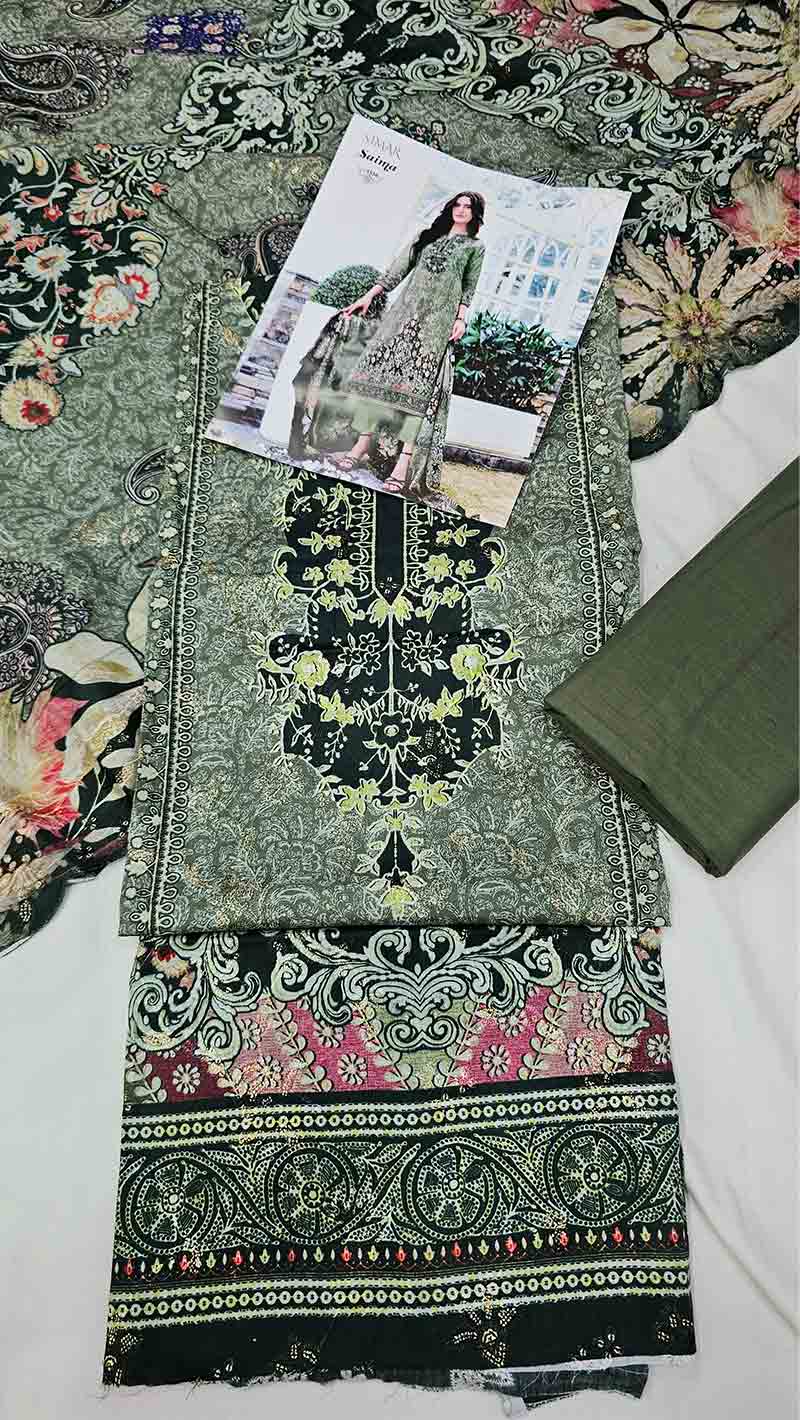 Vivek unstitched three piece 2025 -1801C