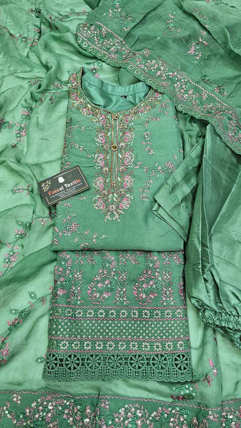 Pakistani readymade set three piece 7801CX