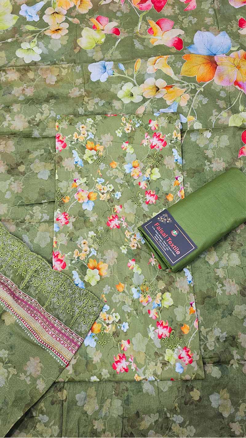 Unstitched comfortable three piece  6003C