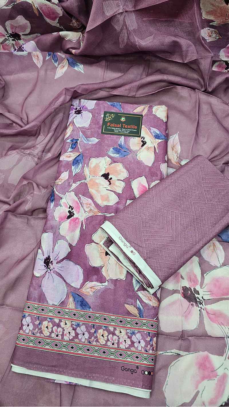 Unstiched ganga suits 7893C
