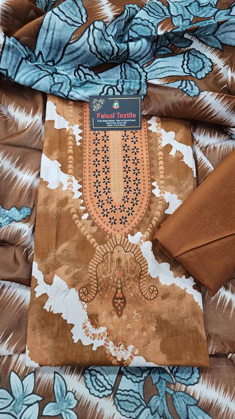 3-PC Unstitched Printed Lawn Collection 5968B